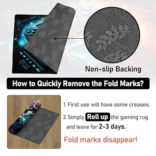 【並行輸入品】 Lacut Game Area Rug Teen Boys Carpet， 3D Gaming Rugs Gamepad Con_7