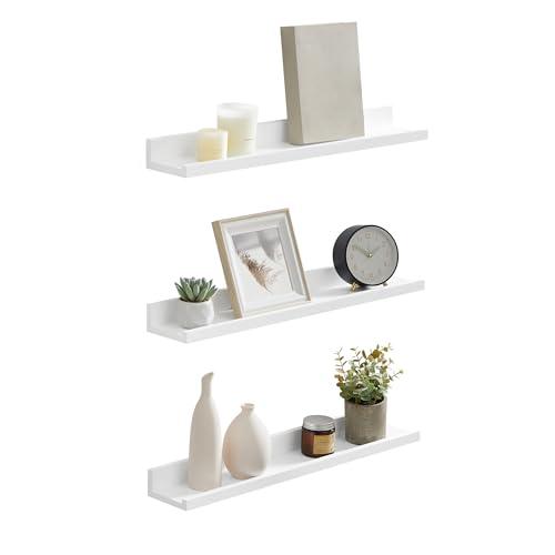 【並行輸入品】 SONGMICS Floating Shelves， Set of 3 Wall Shelves， 31.5 Inch Wide