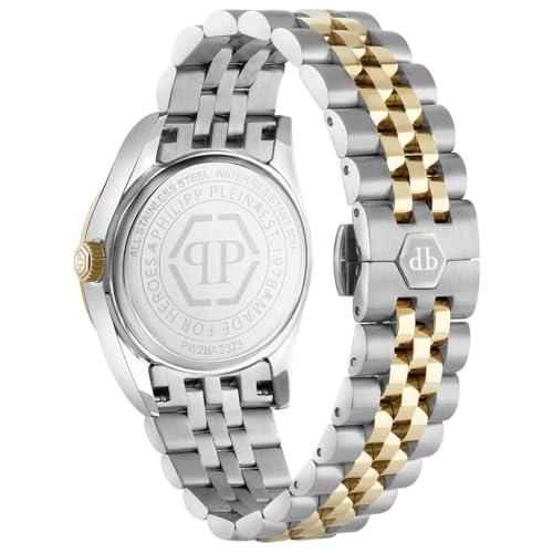 【並行輸入品】Philipp Plein レディース腕時計 アナログクォーツ 日付 最上級ステンレススチール, ツートーン/シルバー ゴールドの画像