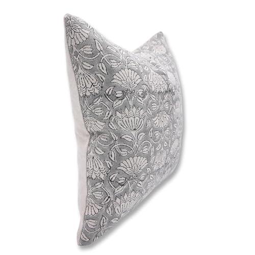 【並行輸入品】Fabritual Block Print 厚手リネンスロー 14X14 枕カバー クッションカバー ソファ、カウチ、ベッド、バル_4