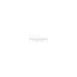 【並行輸入品】 vidaXL 12 Inch White Metal Queen Bed Frame with Headboard & Foot_2