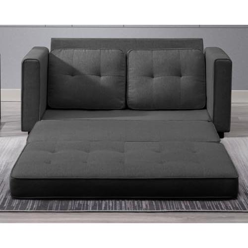 【並行輸入品】 Mjkone 55" W Convertible Folding Futon Pull Out Floor Gaming Sof_7
