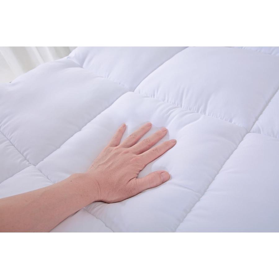 【並行輸入品】EVOLIVE Microfiber Mattress Topper Mattress Pad Pillow Cover Quil_9