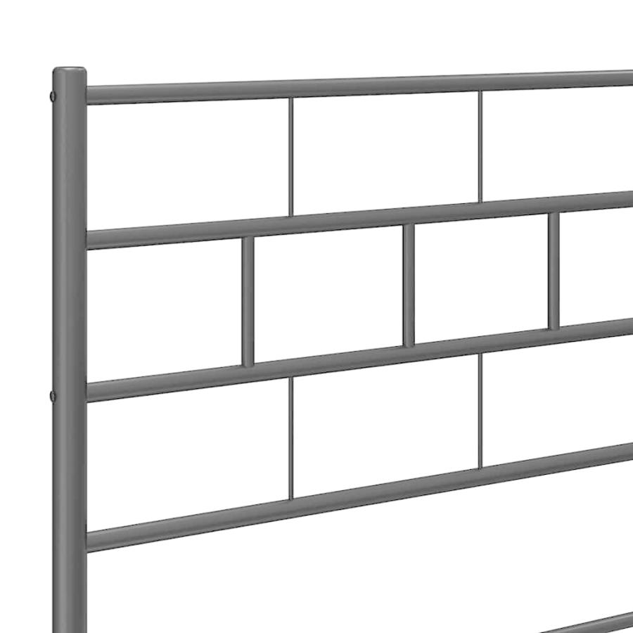 【並行輸入品】 vidaXL 12 Inch Black Metal Queen Bed Frame with Headboard & Foot_9