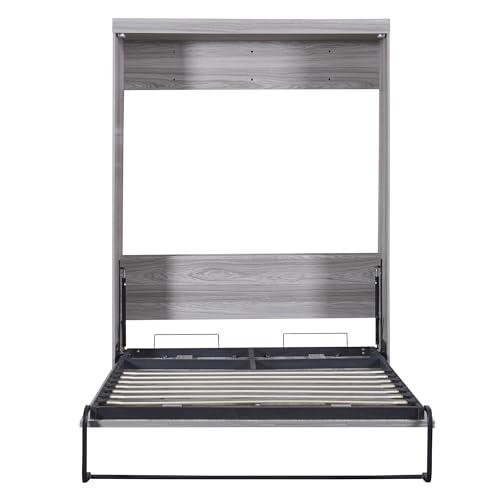 【並行輸入品】 Murphy Bed Full Size, Cabinet Beds with A Mute Slats Support, Woの画像