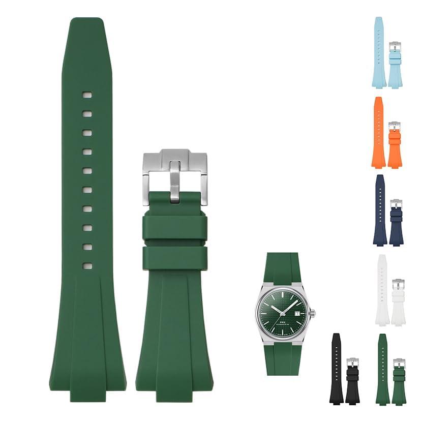 【並行輸入品】クイックリリース12mmラバーバンド Tissot PRX Powermatic 80 40mm用 交換用腕時計バンド バックル付の画像