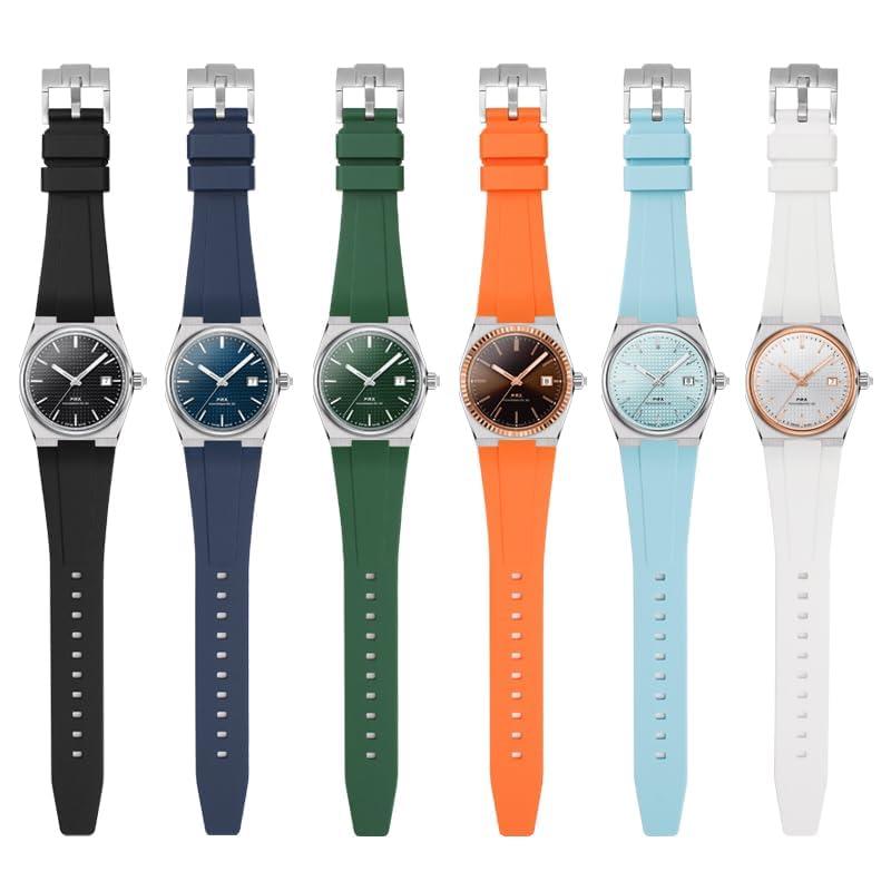 【並行輸入品】クイックリリース12mmラバーバンド Tissot PRX Powermatic 80 40mm用 交換用腕時計バンド バックル付の画像