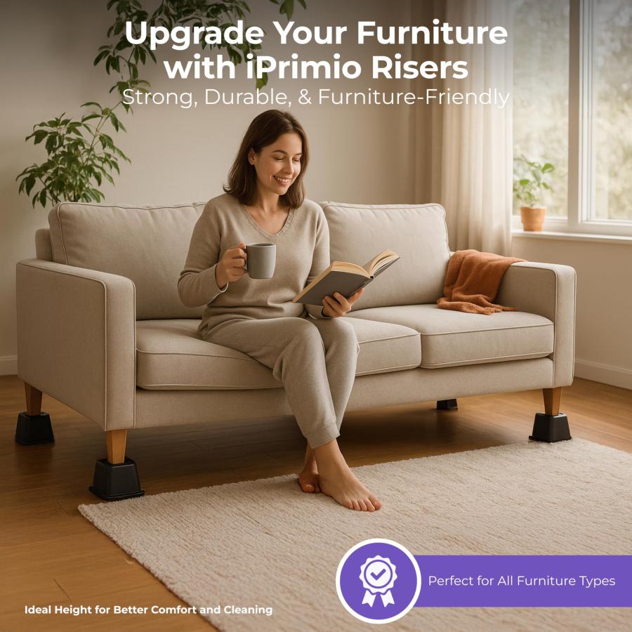 【並行輸入品】iPrimio 特大ベッドライザー 8個パック iPrimio Oversized Bed and Sofa Risers， Sq_3