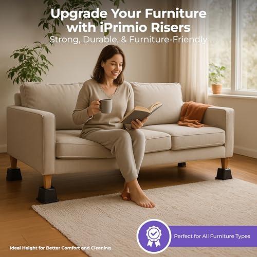 【並行輸入品】iPrimio 特大ベッドライザー 8個パック iPrimio Oversized Bed and Sofa Risers， Sq_4