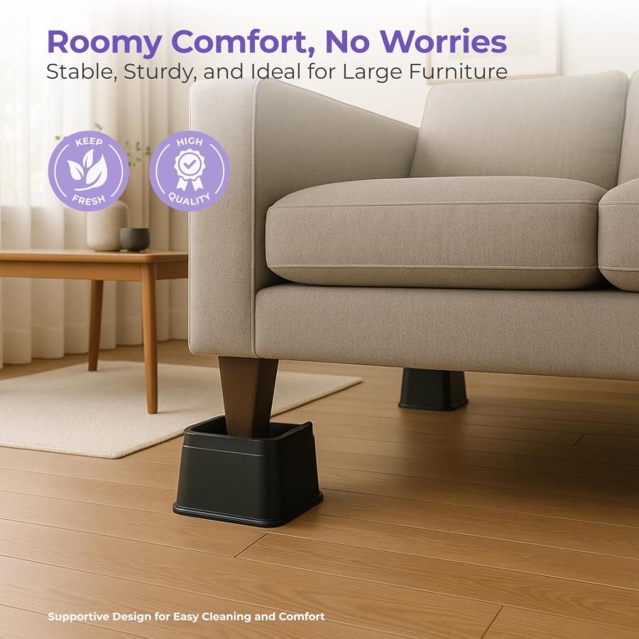 【並行輸入品】iPrimio 特大ベッドライザー 8個パック iPrimio Oversized Bed and Sofa Risers， Sq_9