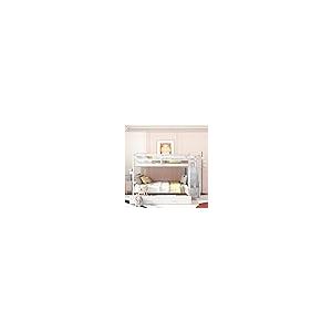 【並行輸入品】 Full Over Full Bunk Beds with Trundle and Stairs, Wood Bunk Bedの画像