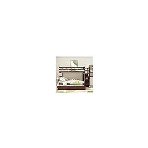 【並行輸入品】 Bellemave Full Over Full Bunk Beds with Trundle and Stairs, Woodの画像