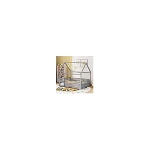 【並行輸入品】 Harper & Bright Designs Full Size Floor Bed for Kids， Wooden Ful_8