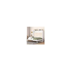 【並行輸入品】Merax Modern Farmhouse ソリッドウッドマーフィーベッドチェスト/省スペース/木製スラットサポート/クイーン、の画像