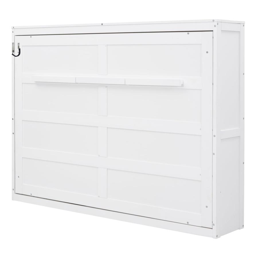 【並行輸入品】Merax Modern Farmhouse ソリッドウッドマーフィーベッドチェスト/省スペース/木製スラットサポート/クイーン、の画像