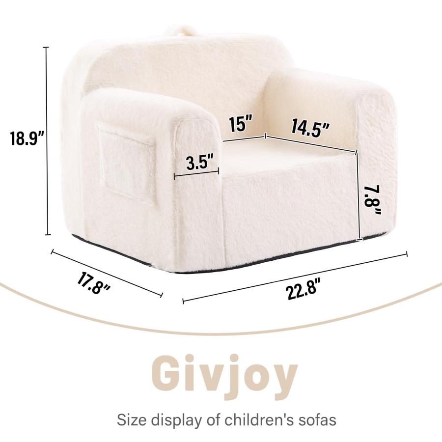 【並行輸入品】幼児用椅子 フラシ天 キッズカウチ 快適なキッズソファ 幼児用ラウンジャーチェア 寝室用 コンバーチブル幼児用カウチ 女の子と男の_3