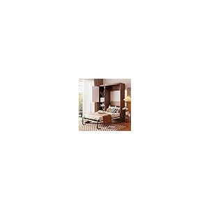 【並行輸入品】 Twin Size Murphy Bed with Storage Cabinet, Wood Wall Bed can beの画像