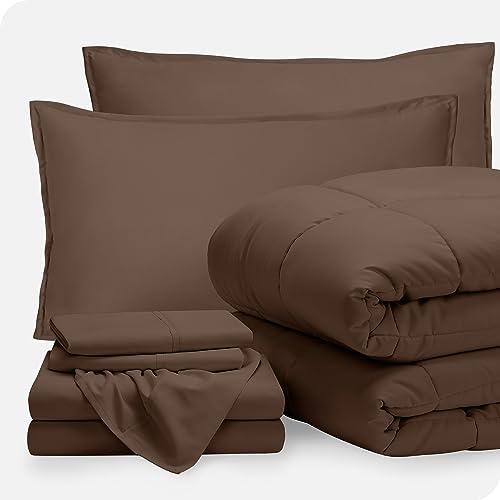 【並行輸入品】 Upluxius Cocoa/Cocoa Bed in A Bag 8 Piece Comforter & Sheet Setの画像