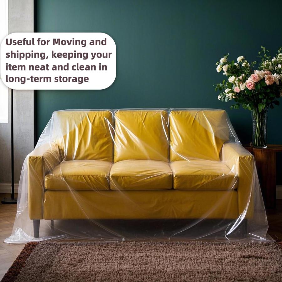 【並行輸入品】Yotelab Plastic Couch Cover for Moving，Sofa Bag Cover Protector，F