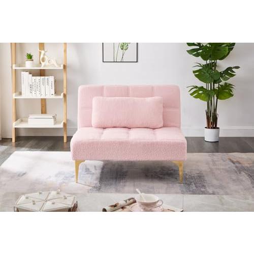 【並行輸入品】 35.5\" Convertible Single Sofa Chair, Small Futon Chair with Adju"_1