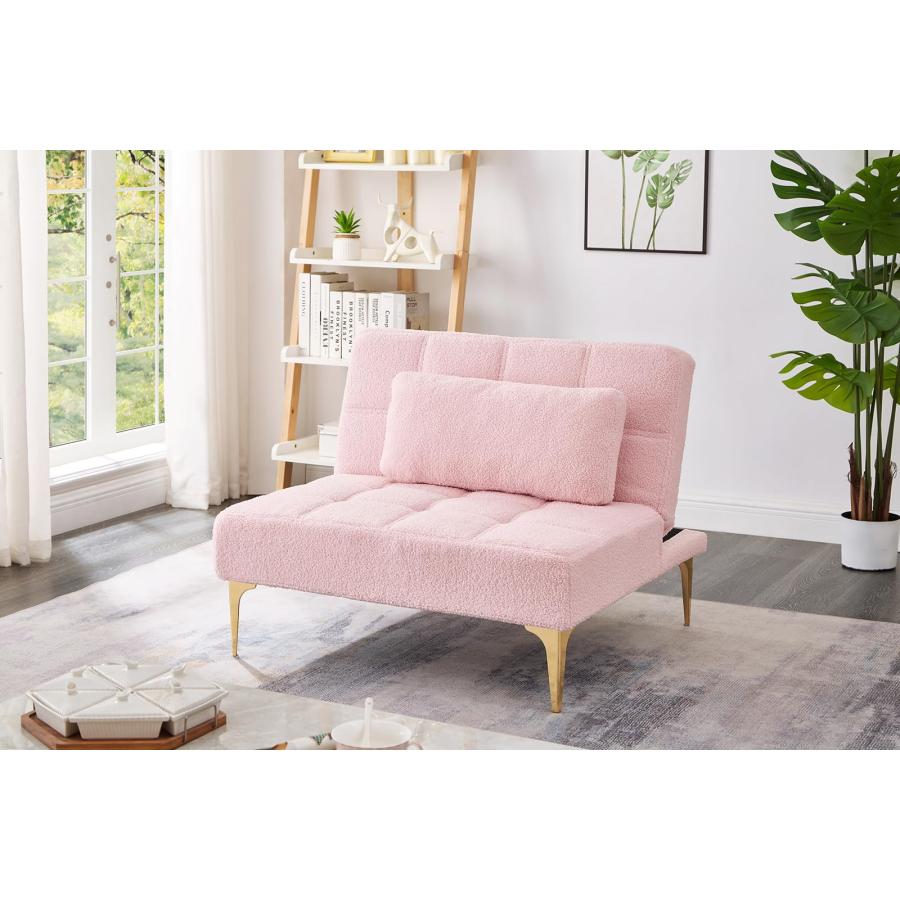 【並行輸入品】 35.5\" Convertible Single Sofa Chair, Small Futon Chair with Adju"_3