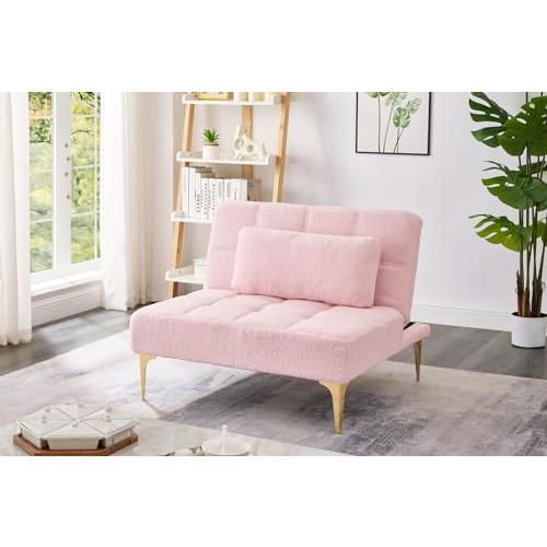 【並行輸入品】 35.5\" Convertible Single Sofa Chair, Small Futon Chair with Adju"_4