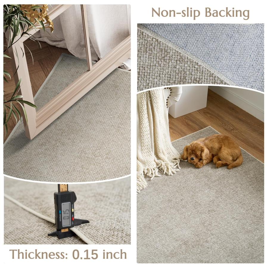 【並行輸入品】 jinchan Modern Area Rug 3x5 Washable Rug Indoor Entryway Doormat_3