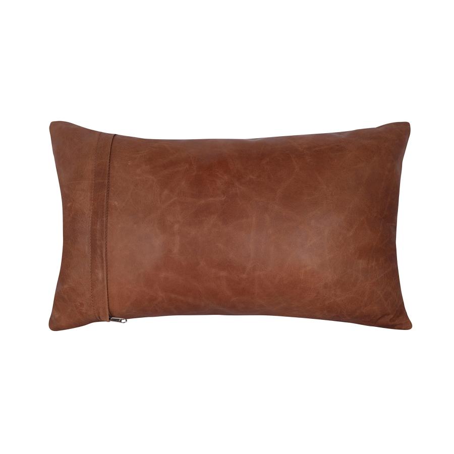 【並行輸入品】 HideNgo Lambskin Leather Rectangular Pillow Cover Sofa Cushion