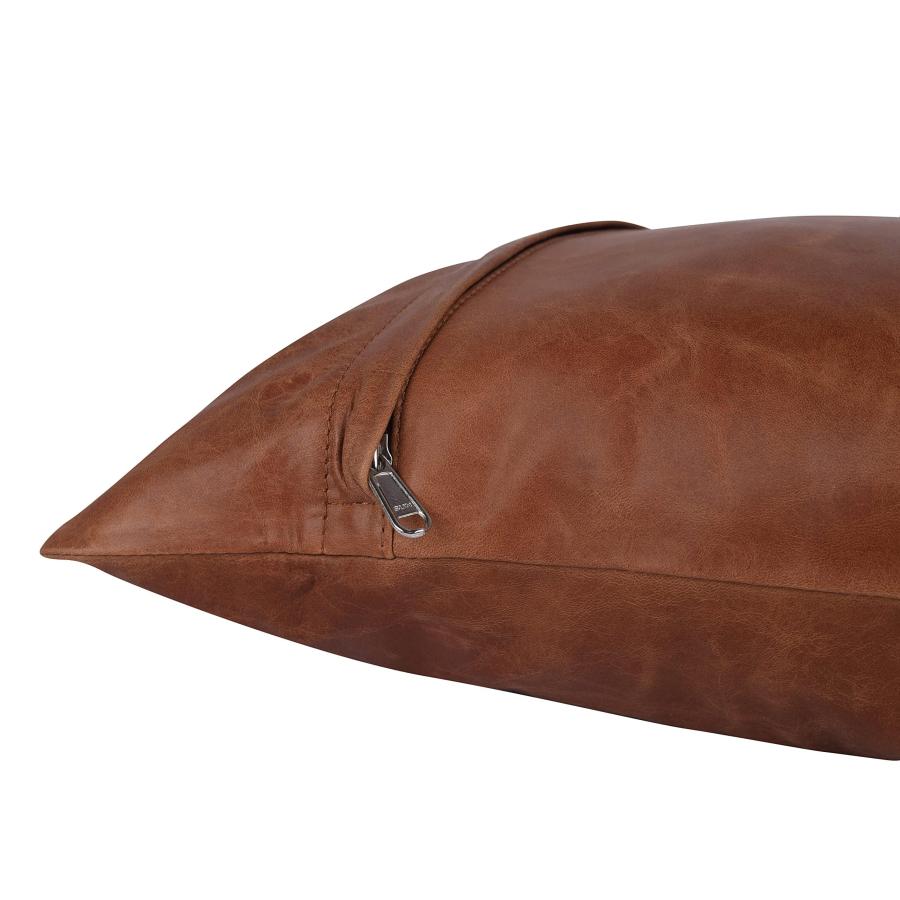 【並行輸入品】 HideNgo Lambskin Leather Rectangular Pillow Cover Sofa Cushion