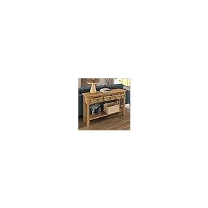 【並行輸入品】 Furniture Dash Solid Wood Console Table with 3 Drawers 47.9" W，_2