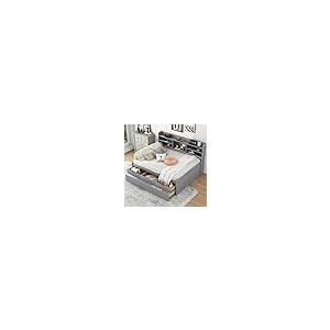 【並行輸入品】 Harper & Bright Designs Full Size Daybed with Trundle and 3 Stor_8