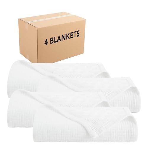 【並行輸入品】 Arkwright Basket Weave King Blanket Case of 4 100% Ringspun Co_1