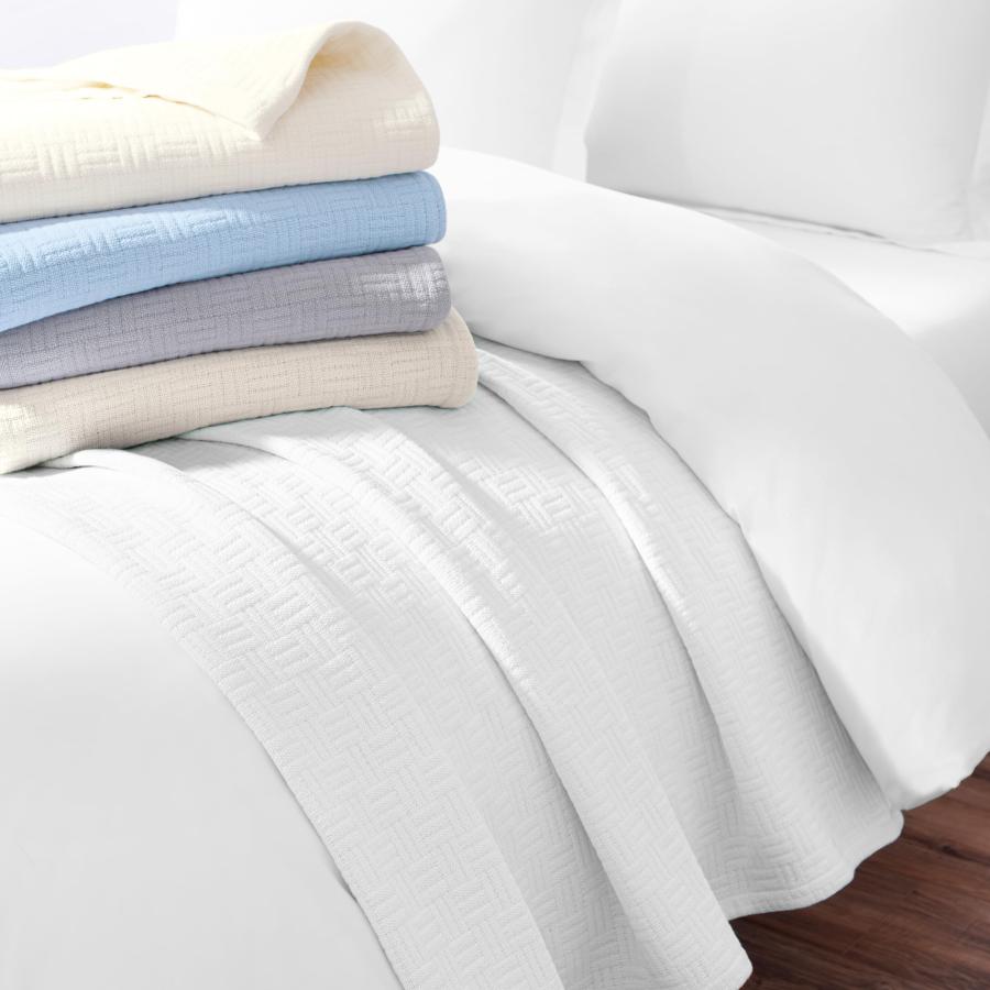 【並行輸入品】 Arkwright Basket Weave King Blanket Case of 4 100% Ringspun Co_9