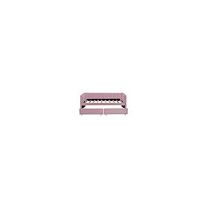 【並行輸入品】 Bellemave Twin Daybed with 2 Storage Drawers， Velvet Upholstered_7