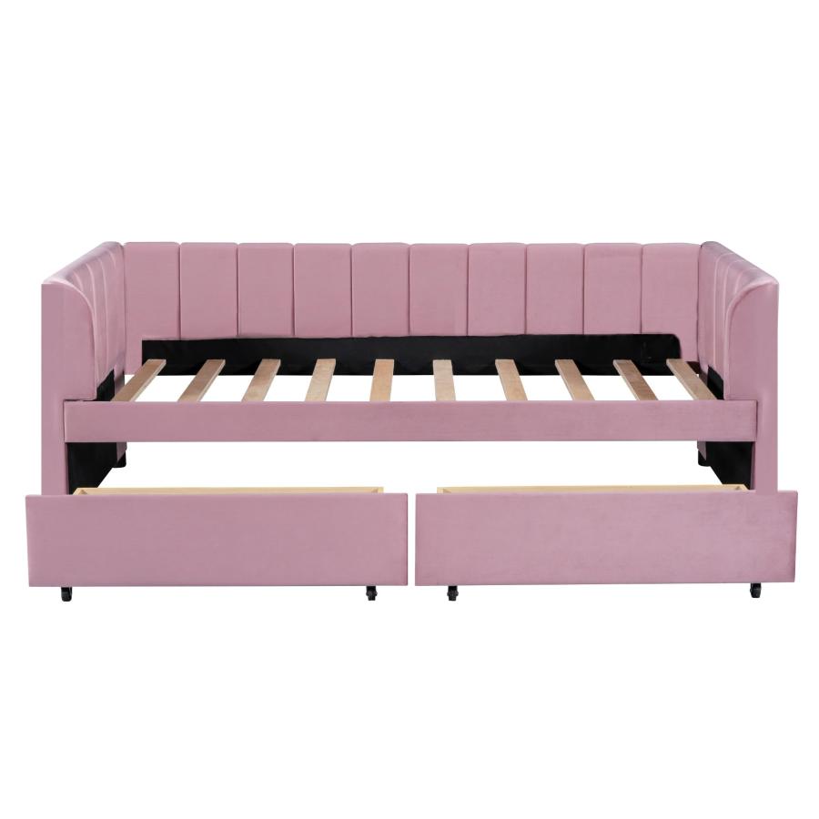 【並行輸入品】 Bellemave Twin Daybed with 2 Storage Drawers， Velvet Upholstered_8