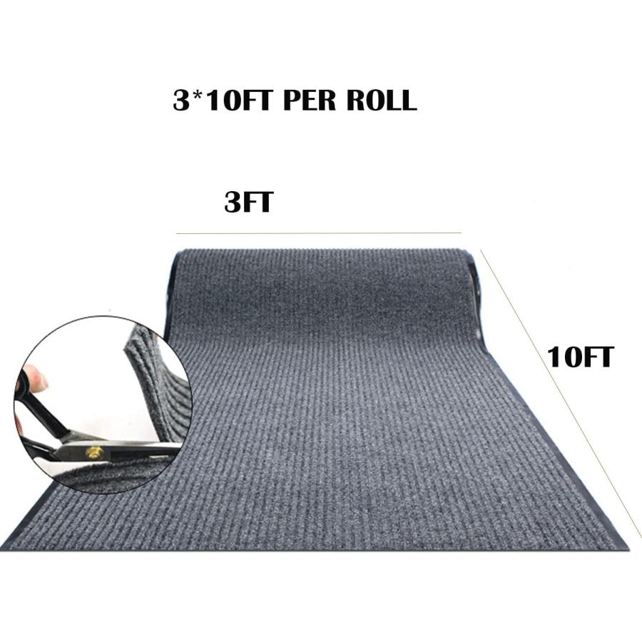 【並行輸入品】HZUIIUZ ランナーラグ HZUIIUZ 3x10Ft Commercial Indoor Outdoor Rug Grey_3