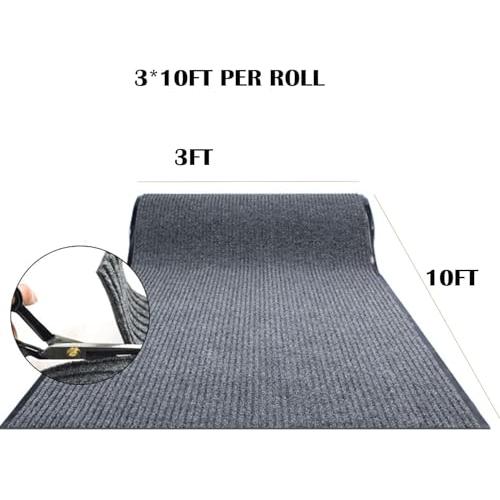 【並行輸入品】HZUIIUZ ランナーラグ HZUIIUZ 3x10Ft Commercial Indoor Outdoor Rug Grey_4