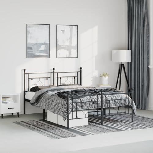 【並行輸入品】 vidaXL 10'' King Metal Bed Frames with Headboard and Footboard，_4