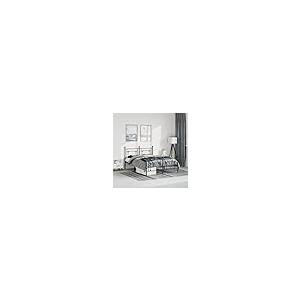 【並行輸入品】 vidaXL 10'' King Metal Bed Frames with Headboard and Footboard，_5