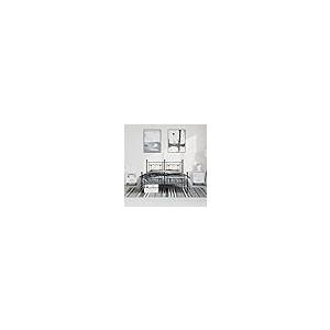 【並行輸入品】 vidaXL 10'' King Metal Bed Frames with Headboard and Footboard，_8