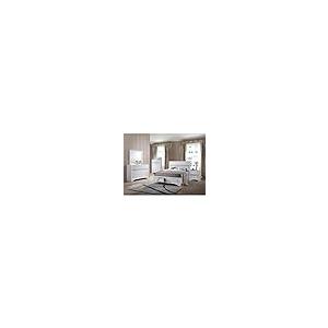 【並行輸入品】 HomeStock Eastern King Bed with StorageCity Chic White Bed Frameの画像