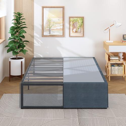 【並行輸入品】 Lutown Teen 18 Inch Queen Bed Frame with Cover Skirt， Heavy Duty_1