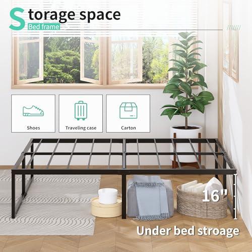 【並行輸入品】 Lutown Teen 18 Inch Queen Bed Frame with Cover Skirt， Heavy Duty_7