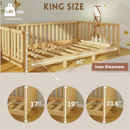 【並行輸入品】 Montessori Floor Bed Designed with Open Front and Footed Model fの画像