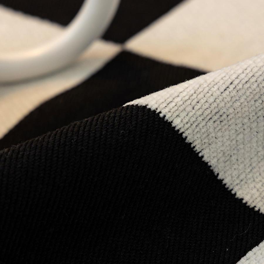 【並行輸入品】 ERICSF Chenille Black and White Checkerboard Checkerboard Sofa C