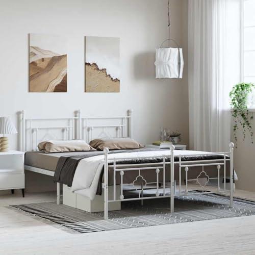 【並行輸入品】 vidaXL 10'' King Metal Bed Frames with Headboard and Footboard，_4