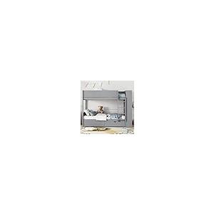 【並行輸入品】 Harper & Bright Designs Twin Over Twin Bunk Bed with Storage， Wo_5