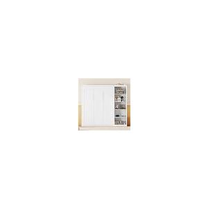 【並行輸入品】 Full Size Murphy Bed with Storage Shelves, Cabinet Beds with Fleの画像