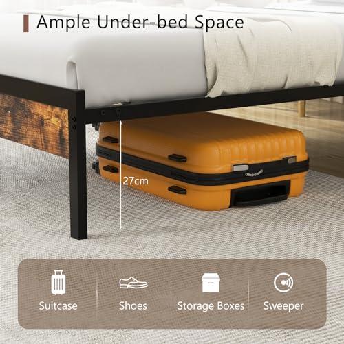 【並行輸入品】 DORTALA Industrial Twin Bed Frame with Storage Headboard & Charg_7
