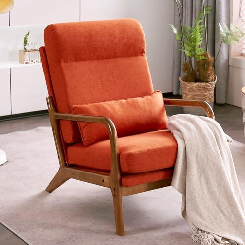 【並行輸入品】 Hosnnile Accent Chair with Cushion， Mid Century Modern Upholster
